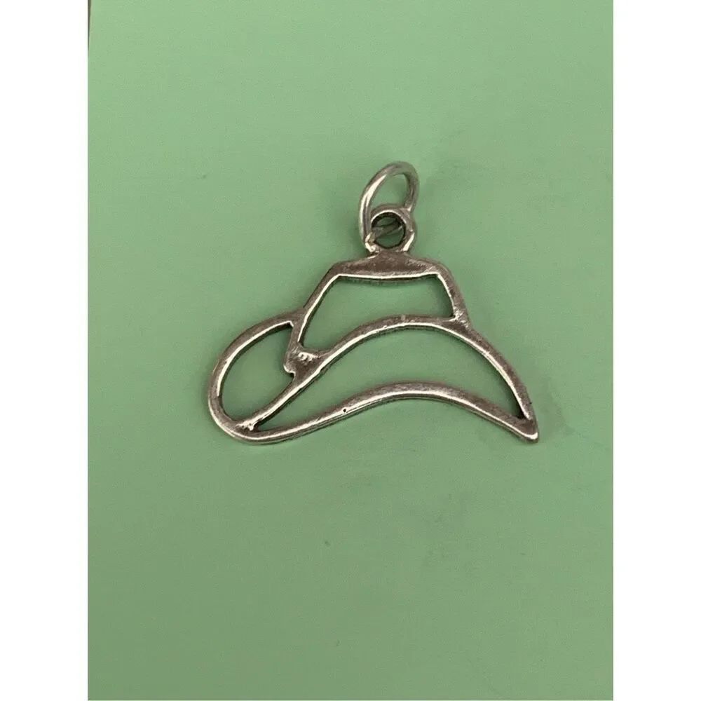 Cowboy Hat Sterling Silver Jewelry Charm #western